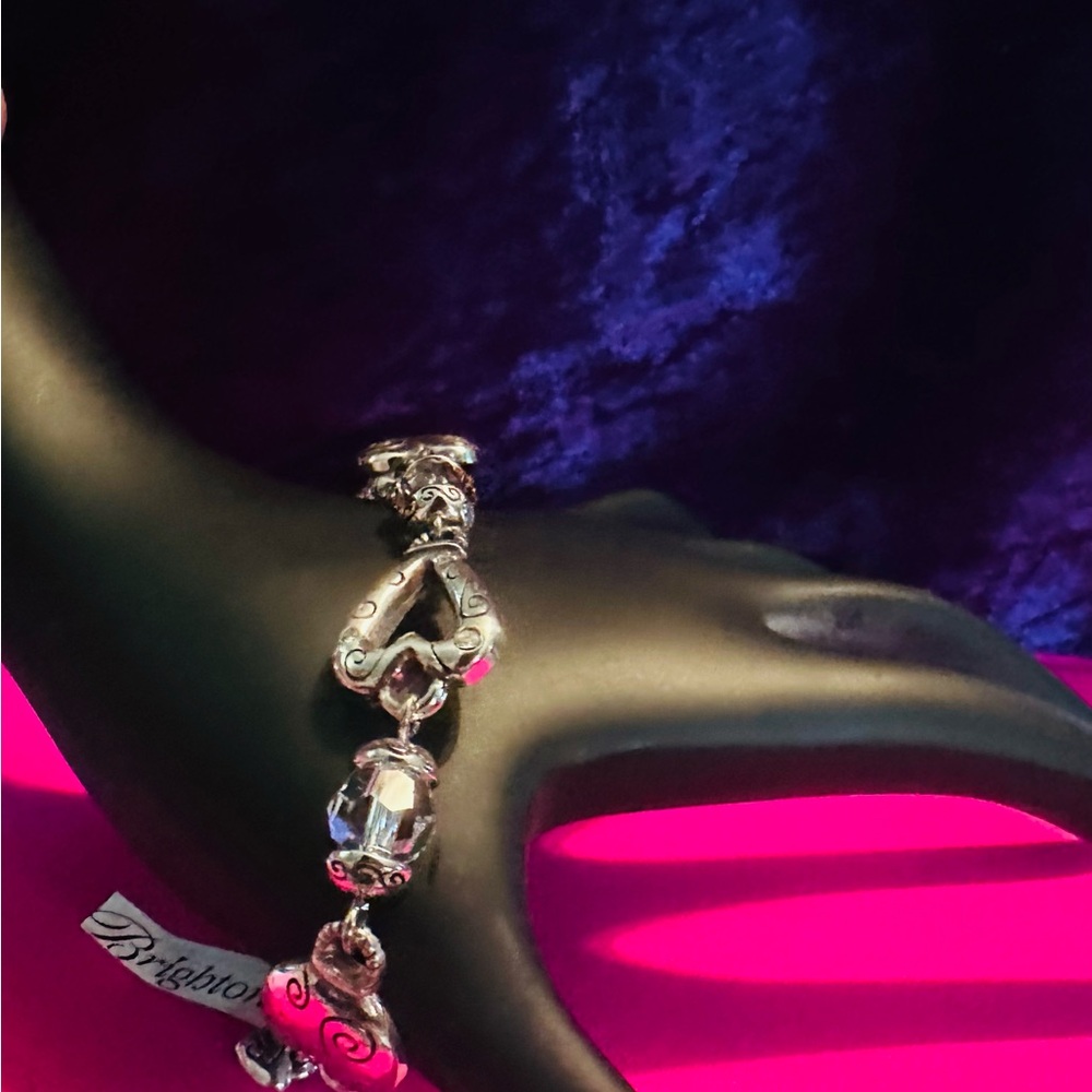 NWT Brighton Heartland Linked, Heats and Crystal bracelet. J38532